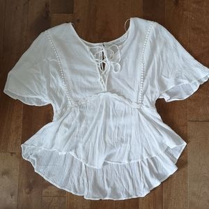 Zara boho blouse with lacing
